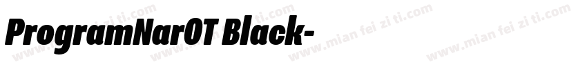 ProgramNarOT Black字体转换
